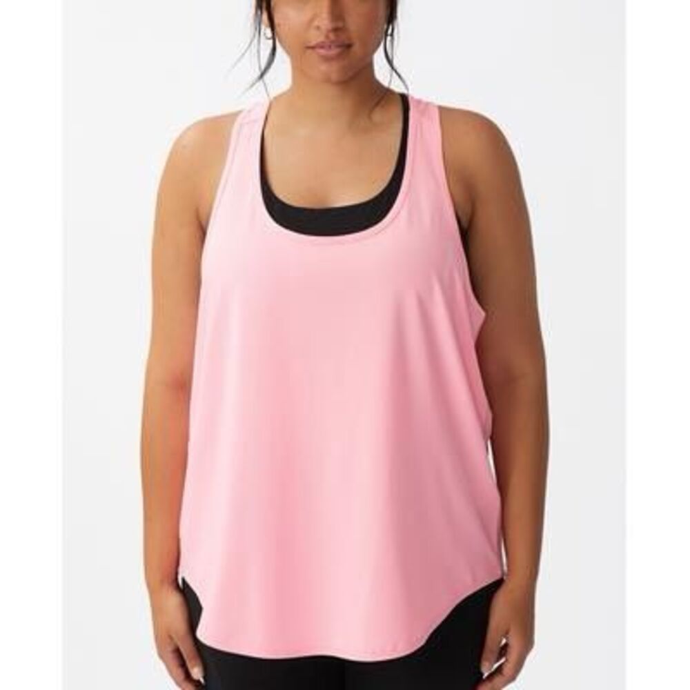 COTTON on Women S Active Training Tank Top Pink Size 18W